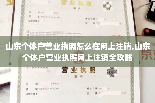 山东个体户营业执照怎么在网上注销,山东个体户营业执照网上注销全攻略