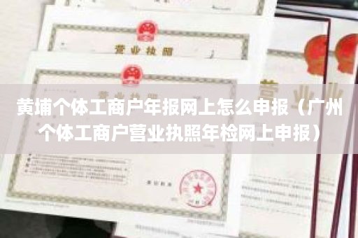 黄埔个体工商户年报网上怎么申报（广州个体工商户营业执照年检网上申报）