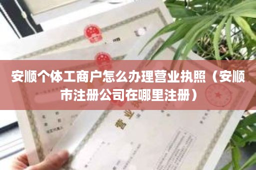 安顺个体工商户怎么办理营业执照（安顺市注册公司在哪里注册）