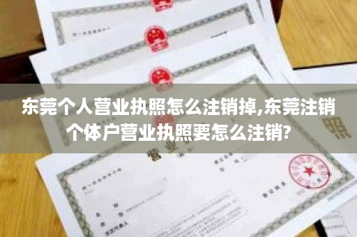 东莞个人营业执照怎么注销掉,东莞注销个体户营业执照要怎么注销?