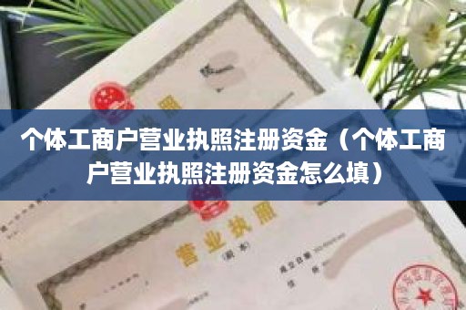 个体工商户营业执照注册资金（个体工商户营业执照注册资金怎么填）