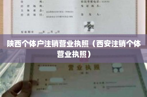 陕西个体户注销营业执照（西安注销个体营业执照）