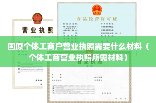 固原个体工商户营业执照需要什么材料（个体工商营业执照所需材料）