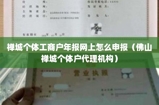 禅城个体工商户年报网上怎么申报（佛山禅城个体户代理机构）