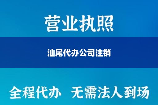 汕尾代办公司注销