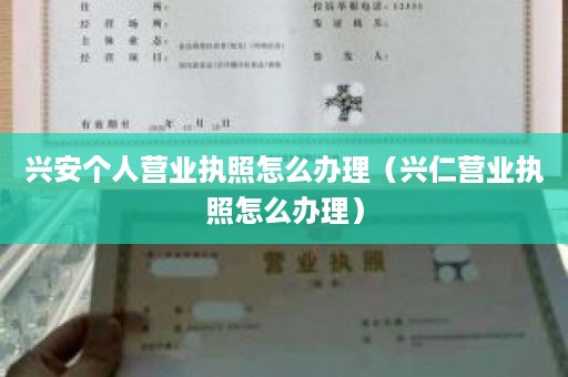 兴安个人营业执照怎么办理（兴仁营业执照怎么办理）