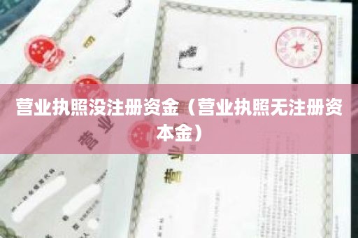 营业执照没注册资金（营业执照无注册资本金）