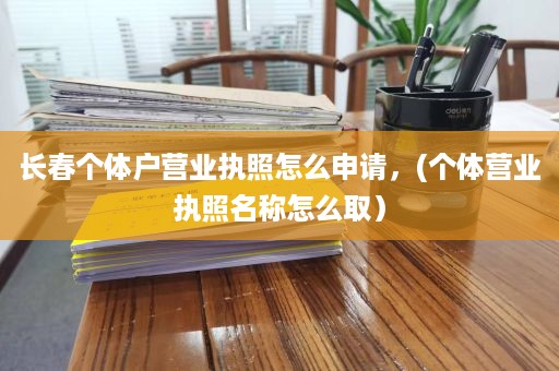 长春个体户营业执照怎么申请，(个体营业执照名称怎么取）