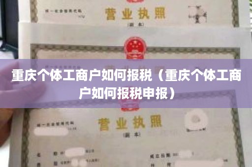 重庆个体工商户如何报税（重庆个体工商户如何报税申报）