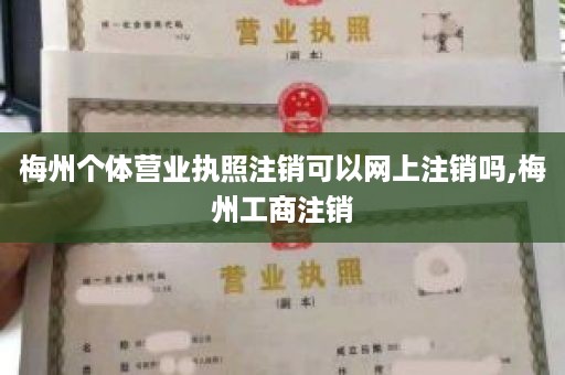 梅州个体营业执照注销可以网上注销吗,梅州工商注销