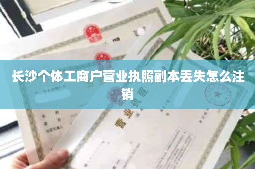 长沙个体工商户营业执照副本丢失怎么注销