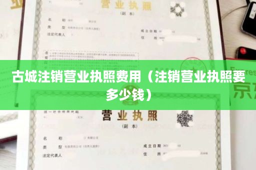 古城注销营业执照费用（注销营业执照要多少钱）