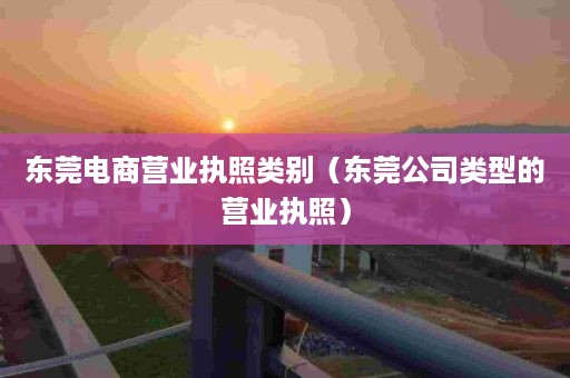 东莞电商营业执照类别（东莞公司类型的营业执照）