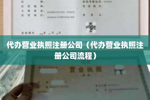 代办营业执照注册公司（代办营业执照注册公司流程）