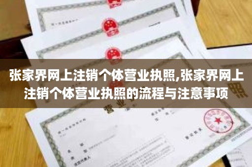 张家界网上注销个体营业执照,张家界网上注销个体营业执照的流程与注意事项