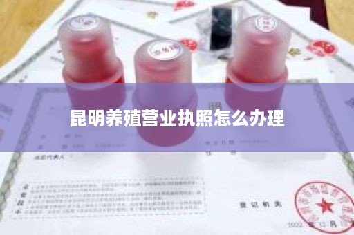 昆明养殖营业执照怎么办理