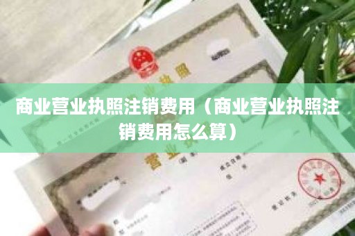 商业营业执照注销费用（商业营业执照注销费用怎么算）