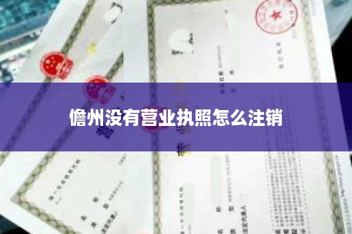 儋州没有营业执照怎么注销