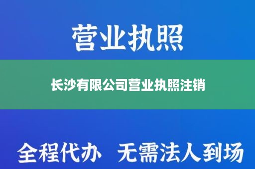 长沙有限公司营业执照注销