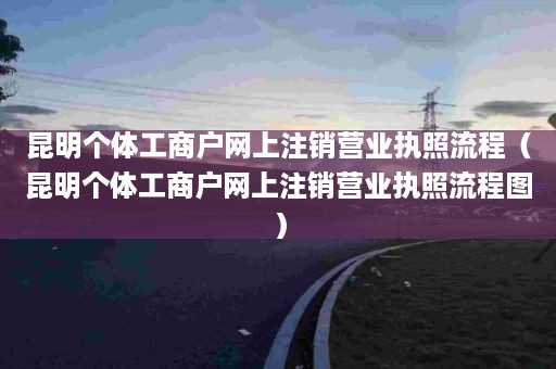 昆明个体工商户网上注销营业执照流程（昆明个体工商户网上注销营业执照流程图）