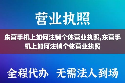 东营手机上如何注销个体营业执照,东营手机上如何注销个体营业执照