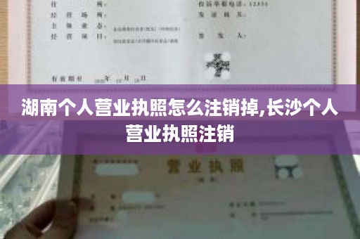 湖南个人营业执照怎么注销掉,长沙个人营业执照注销