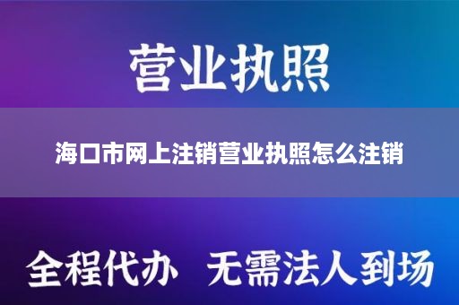 海口市网上注销营业执照怎么注销