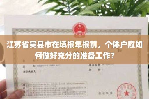 江苏省吴县市在填报年报前，个体户应如何做好充分的准备工作？