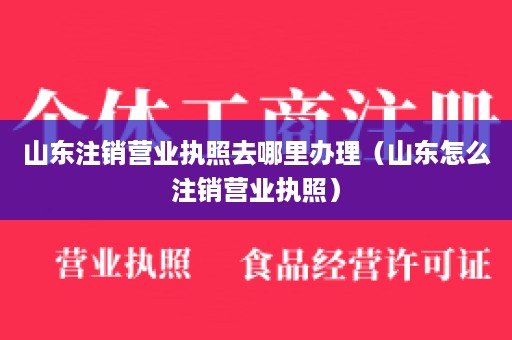 山东注销营业执照去哪里办理（山东怎么注销营业执照）