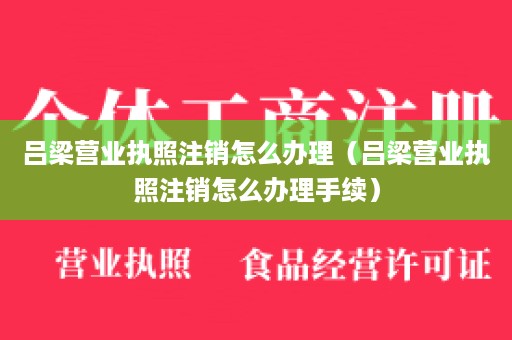 吕梁营业执照注销怎么办理（吕梁营业执照注销怎么办理手续）