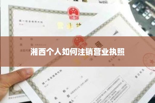 湘西个人如何注销营业执照