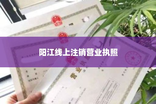 阳江线上注销营业执照