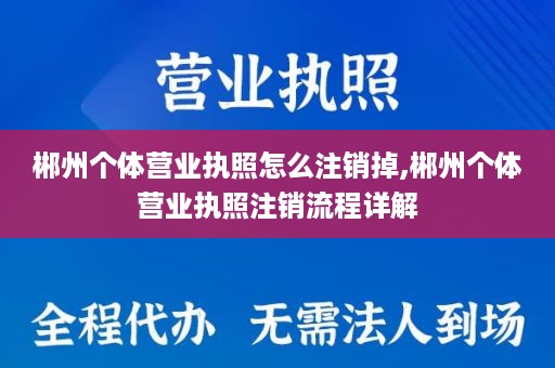 郴州个体营业执照怎么注销掉,郴州个体营业执照注销流程详解