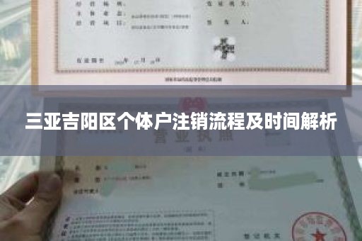 三亚吉阳区个体户注销流程及时间解析