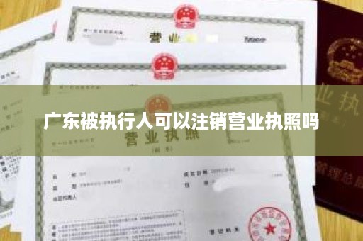 广东被执行人可以注销营业执照吗