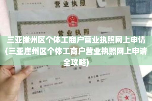 三亚崖州区个体工商户营业执照网上申请(三亚崖州区个体工商户营业执照网上申请全攻略)