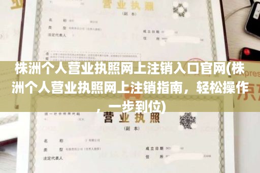 株洲个人营业执照网上注销入口官网(株洲个人营业执照网上注销指南，轻松操作，一步到位)