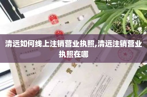 清远如何线上注销营业执照,清远注销营业执照在哪