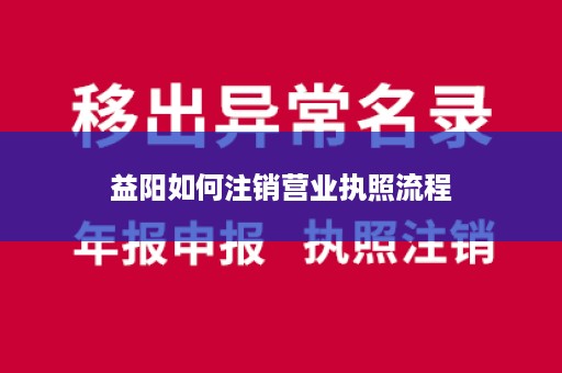 益阳如何注销营业执照流程