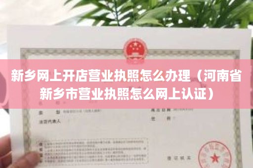 新乡网上开店营业执照怎么办理（河南省新乡市营业执照怎么网上认证）