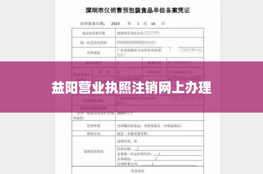 益阳营业执照注销网上办理