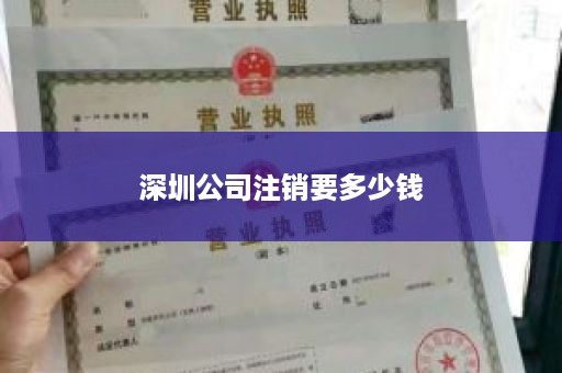 深圳公司注销要多少钱