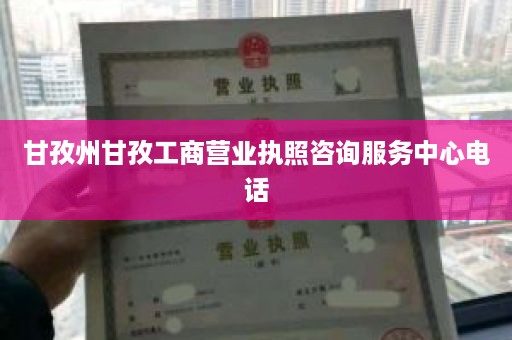 甘孜州甘孜工商营业执照咨询服务中心电话