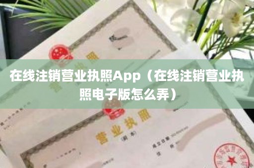 在线注销营业执照App（在线注销营业执照电子版怎么弄）