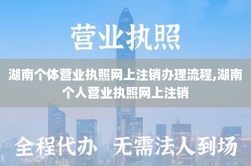 湖南个体营业执照网上注销办理流程,湖南个人营业执照网上注销