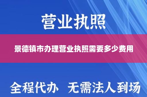 景德镇市办理营业执照需要多少费用