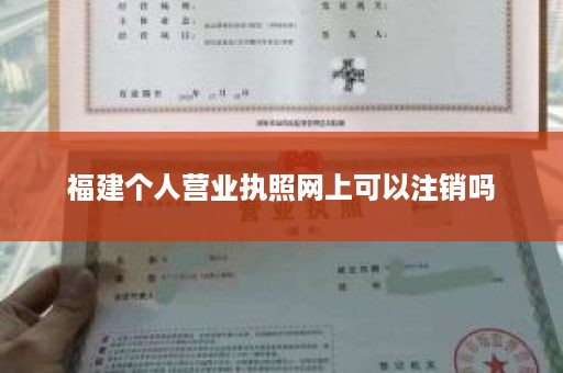 福建个人营业执照网上可以注销吗