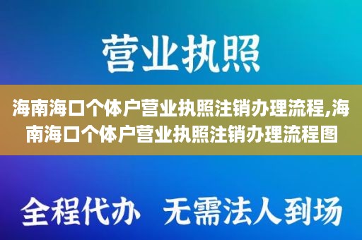 海南海口个体户营业执照注销办理流程,海南海口个体户营业执照注销办理流程图