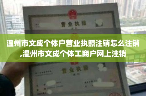 温州市文成个体户营业执照注销怎么注销,温州市文成个体工商户网上注销