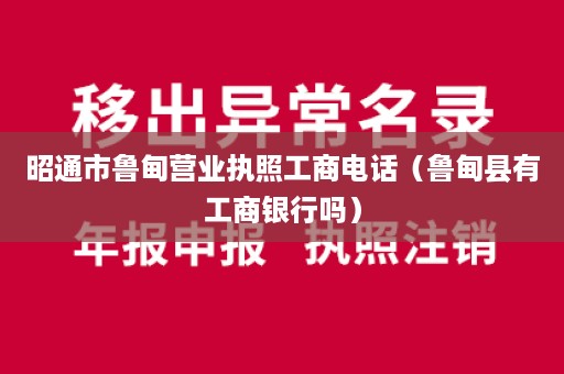 昭通市鲁甸营业执照工商电话（鲁甸县有工商银行吗）